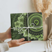 Vanuatu Wrapping Paper Hibisus Polynesian Pattern Green LT14 - Polynesian Pride
