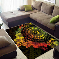 Vanuatu Area Rug Hibisus Polynesian Pattern Reggae LT14 - Polynesian Pride