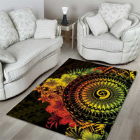 Vanuatu Area Rug Hibisus Polynesian Pattern Reggae LT14 - Polynesian Pride