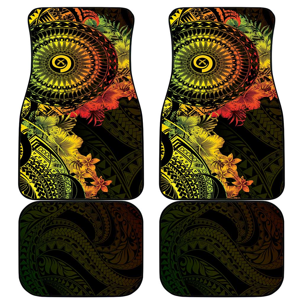 Vanuatu Car Mats Hibisus Polynesian Pattern Reggae LT14 - Polynesian Pride