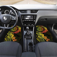 Vanuatu Car Mats Hibisus Polynesian Pattern Reggae LT14 Set 2pcs - Front Reggae - Polynesian Pride