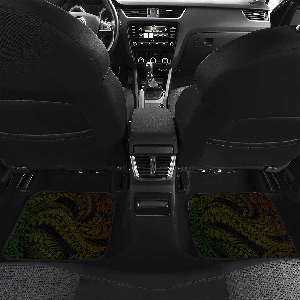 Vanuatu Car Mats Hibisus Polynesian Pattern Reggae LT14 Set 2pcs - Back Reggae - Polynesian Pride