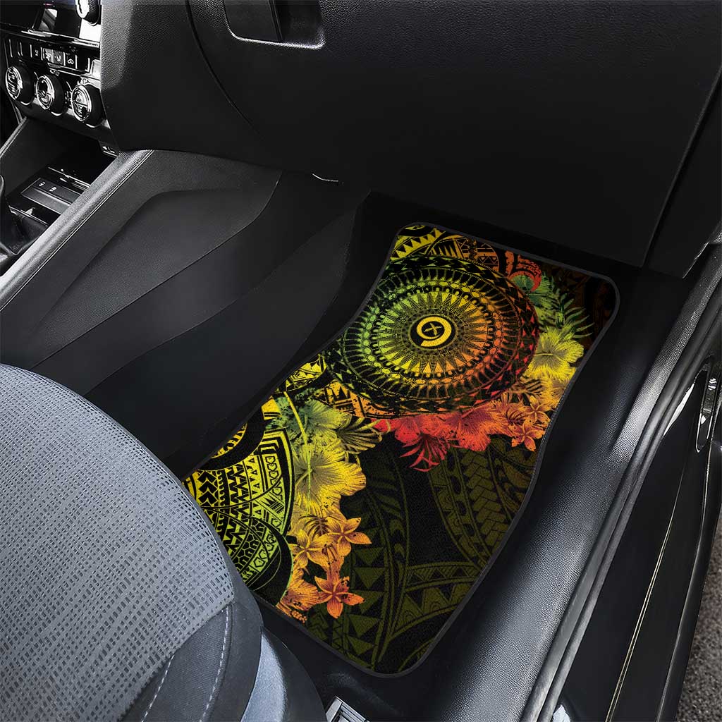 Vanuatu Car Mats Hibisus Polynesian Pattern Reggae LT14 - Polynesian Pride