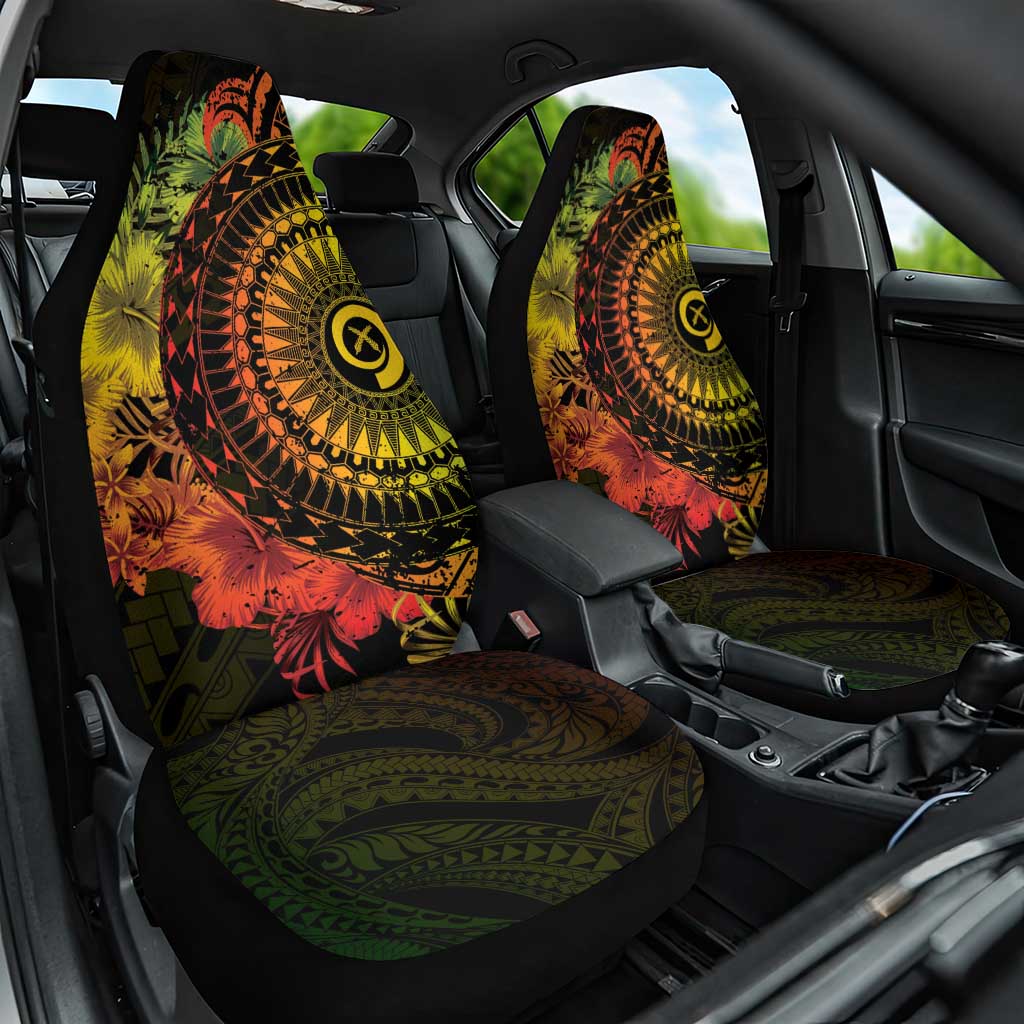 Vanuatu Car Seat Cover Hibisus Polynesian Pattern Reggae - Polynesian Pride