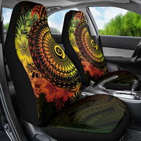 Vanuatu Car Seat Cover Hibisus Polynesian Pattern Reggae - Polynesian Pride
