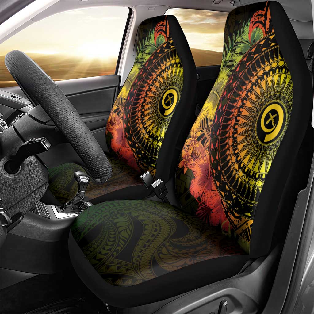 Vanuatu Car Seat Cover Hibisus Polynesian Pattern Reggae - Polynesian Pride