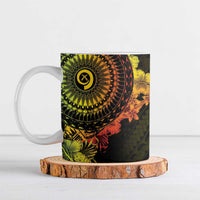 Vanuatu Ceramic Mug Hibisus Polynesian Pattern Reggae - Polynesian Pride