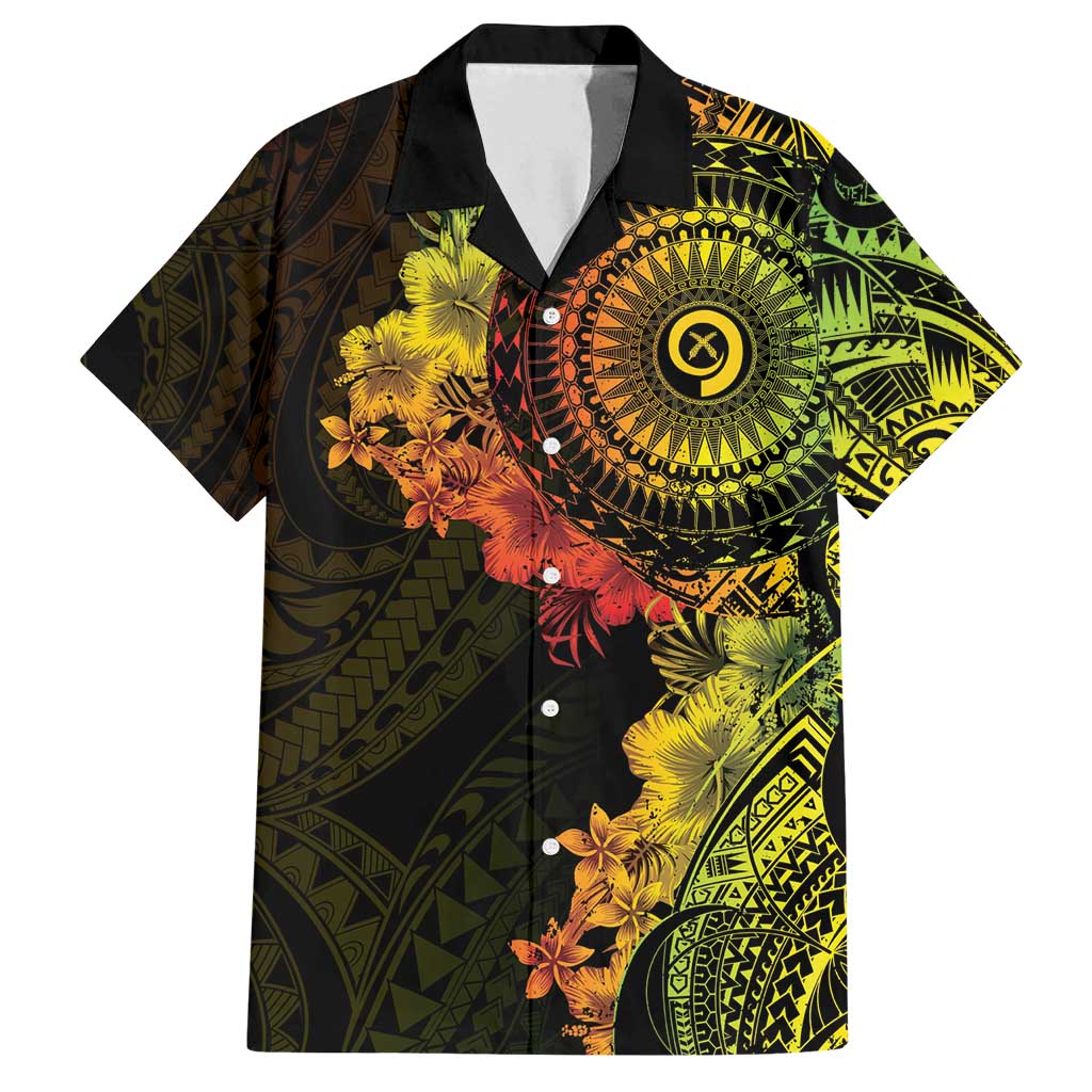 Vanuatu Family Matching Long Sleeve Bodycon Dress and Hawaiian Shirt Hibisus Polynesian Pattern Reggae - Polynesian Pride