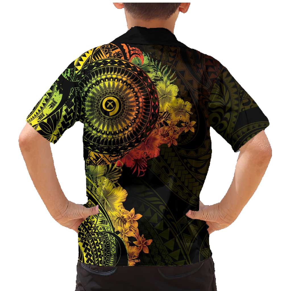 Vanuatu Family Matching Mermaid Dress and Hawaiian Shirt Hibisus Polynesian Pattern Reggae LT14 - Polynesian Pride