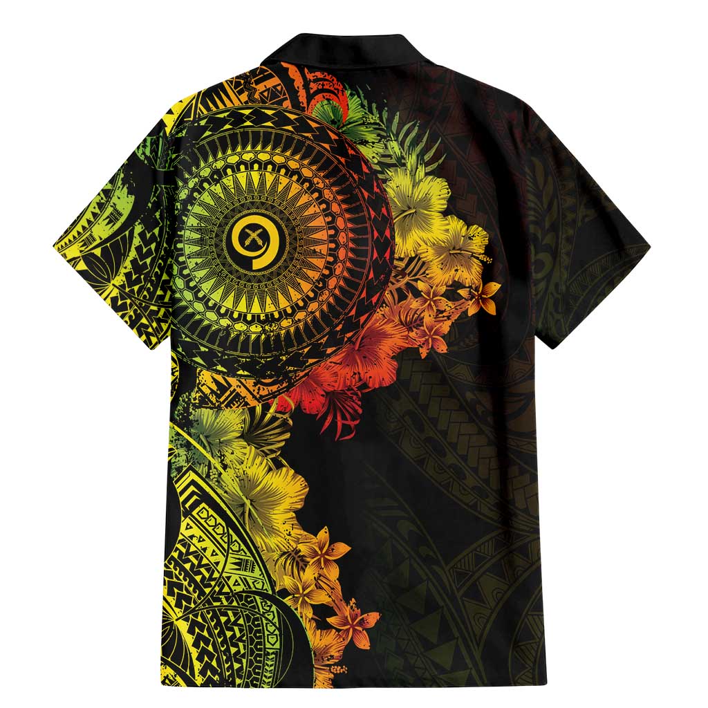 Vanuatu Family Matching Mermaid Dress and Hawaiian Shirt Hibisus Polynesian Pattern Reggae LT14 - Polynesian Pride
