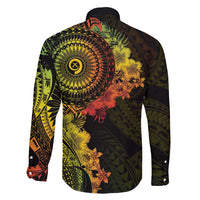 Vanuatu Family Matching Mermaid Dress and Hawaiian Shirt Hibisus Polynesian Pattern Reggae LT14 - Polynesian Pride