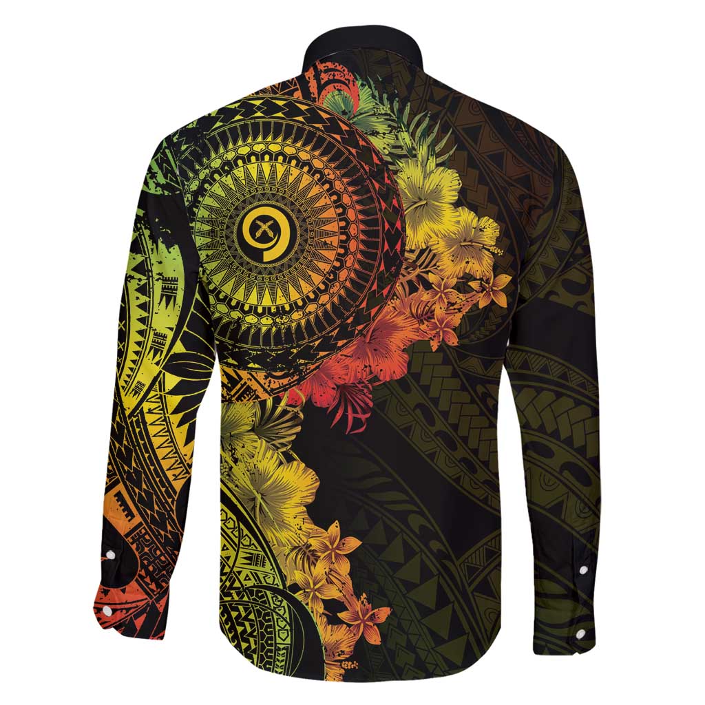 Vanuatu Family Matching Off Shoulder Maxi Dress and Hawaiian Shirt Hibisus Polynesian Pattern Reggae - Polynesian Pride