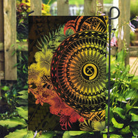 Vanuatu Garden Flag Hibisus Polynesian Pattern Reggae - Polynesian Pride