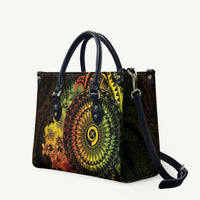 Vanuatu Leather Bag Hibisus Polynesian Pattern Reggae - Polynesian Pride