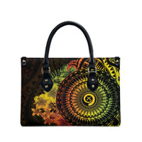 Vanuatu Leather Bag Hibisus Polynesian Pattern Reggae - Polynesian Pride