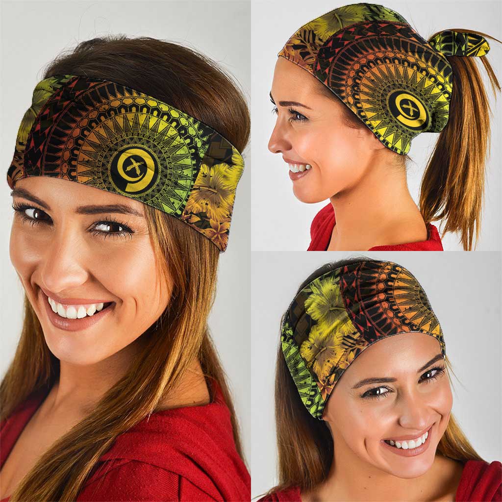 Vanuatu Neck Gaiter Hibisus Polynesian Pattern Reggae LT14 - Polynesian Pride