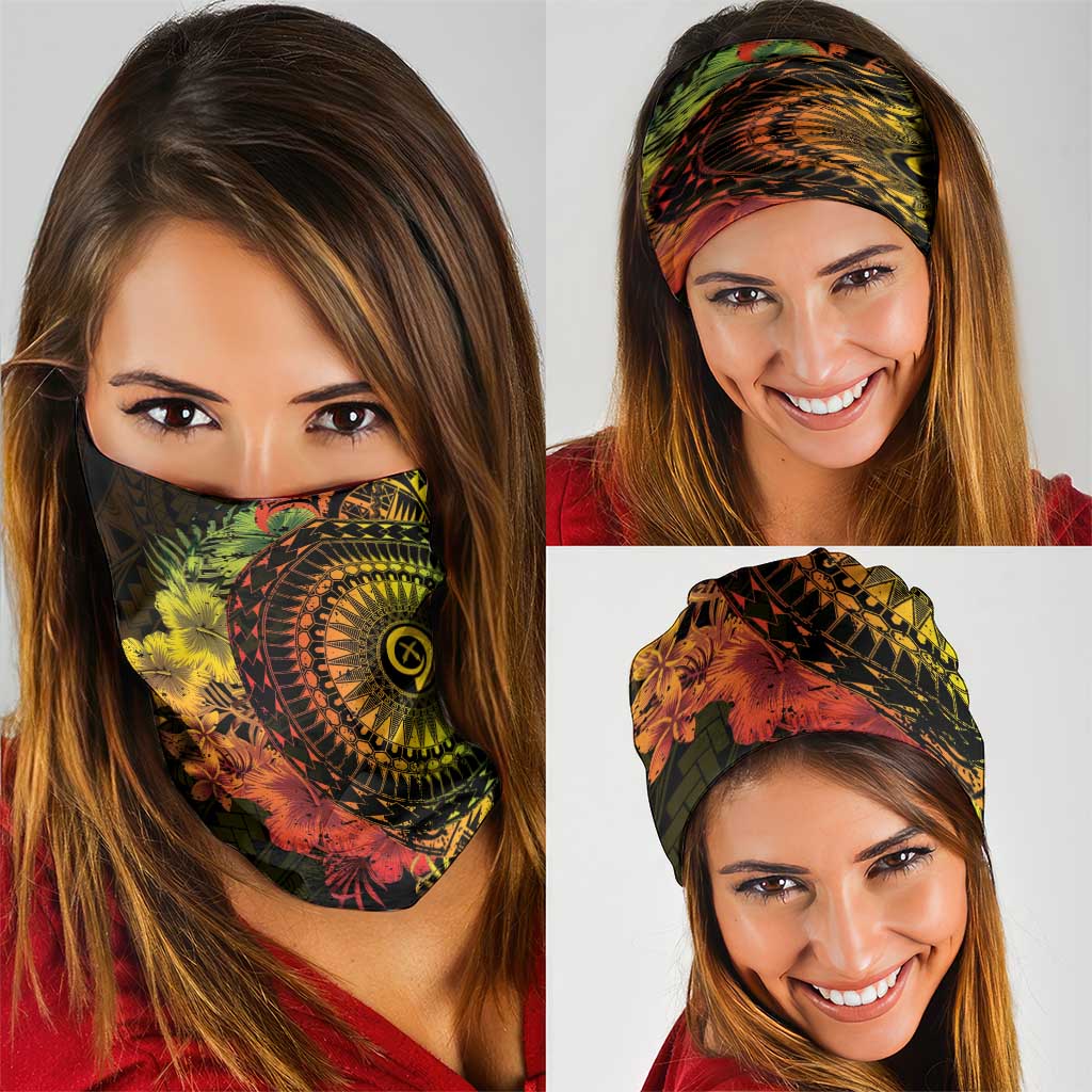 Vanuatu Neck Gaiter Hibisus Polynesian Pattern Reggae LT14 - Polynesian Pride