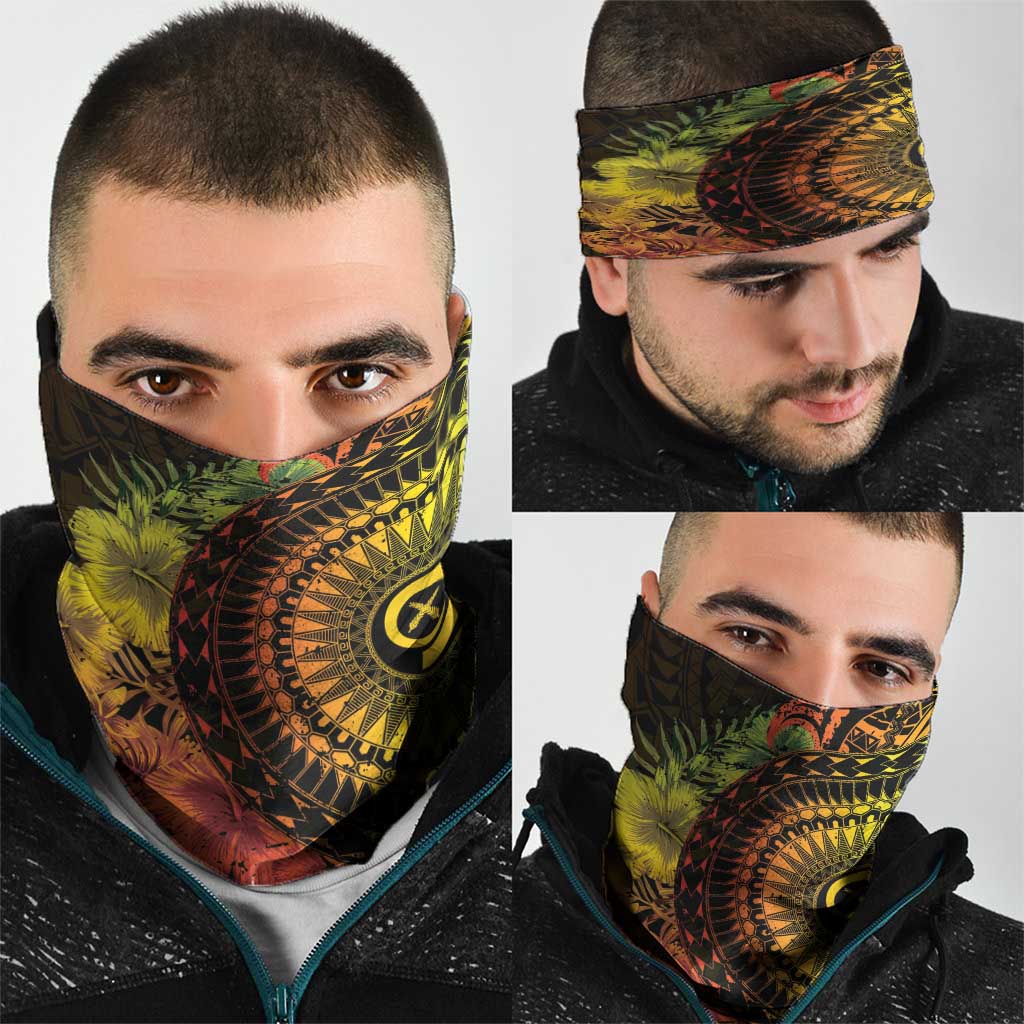 Vanuatu Neck Gaiter Hibisus Polynesian Pattern Reggae LT14 - Polynesian Pride
