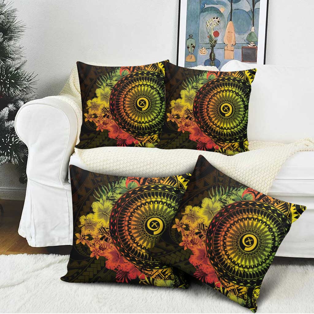 Vanuatu Pillow Cover Hibisus Polynesian Pattern Reggae LT14 - Polynesian Pride