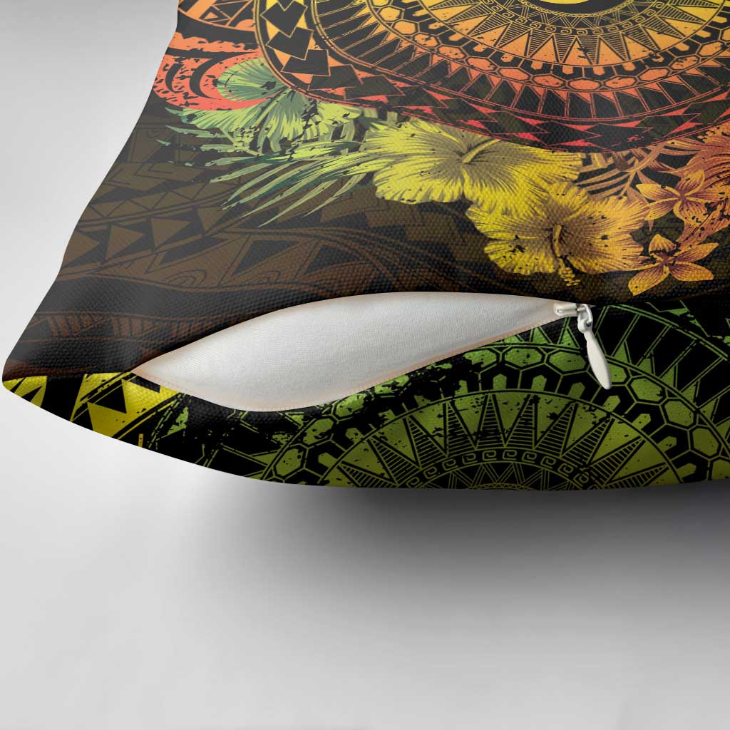 Vanuatu Pillow Cover Hibisus Polynesian Pattern Reggae LT14 - Polynesian Pride