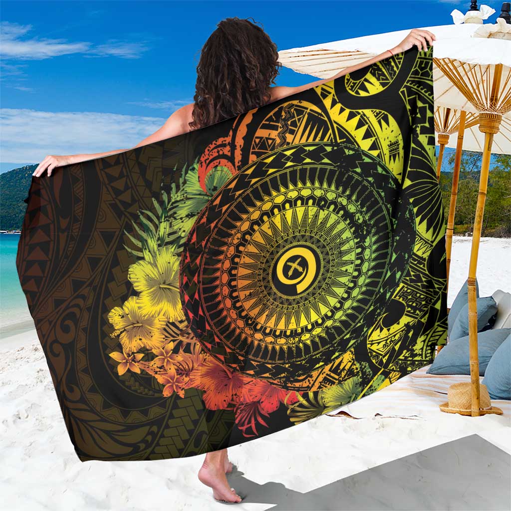 Vanuatu Sarong Hibisus Polynesian Pattern Reggae LT14 One Size 44 x 66 inches Reggae - Polynesian Pride