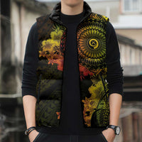 Vanuatu Sleeveless Puffer Jacket Hibisus Polynesian Pattern Reggae - Polynesian Pride