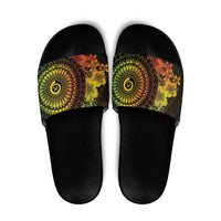 Vanuatu Slide Sandals Hibisus Polynesian Pattern Reggae LT14 Reggae - Polynesian Pride