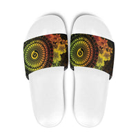 Vanuatu Slide Sandals Hibisus Polynesian Pattern Reggae LT14 Reggae - Polynesian Pride