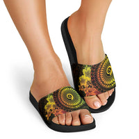 Vanuatu Slide Sandals Hibisus Polynesian Pattern Reggae LT14 - Polynesian Pride