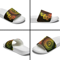 Vanuatu Slide Sandals Hibisus Polynesian Pattern Reggae LT14 - Polynesian Pride