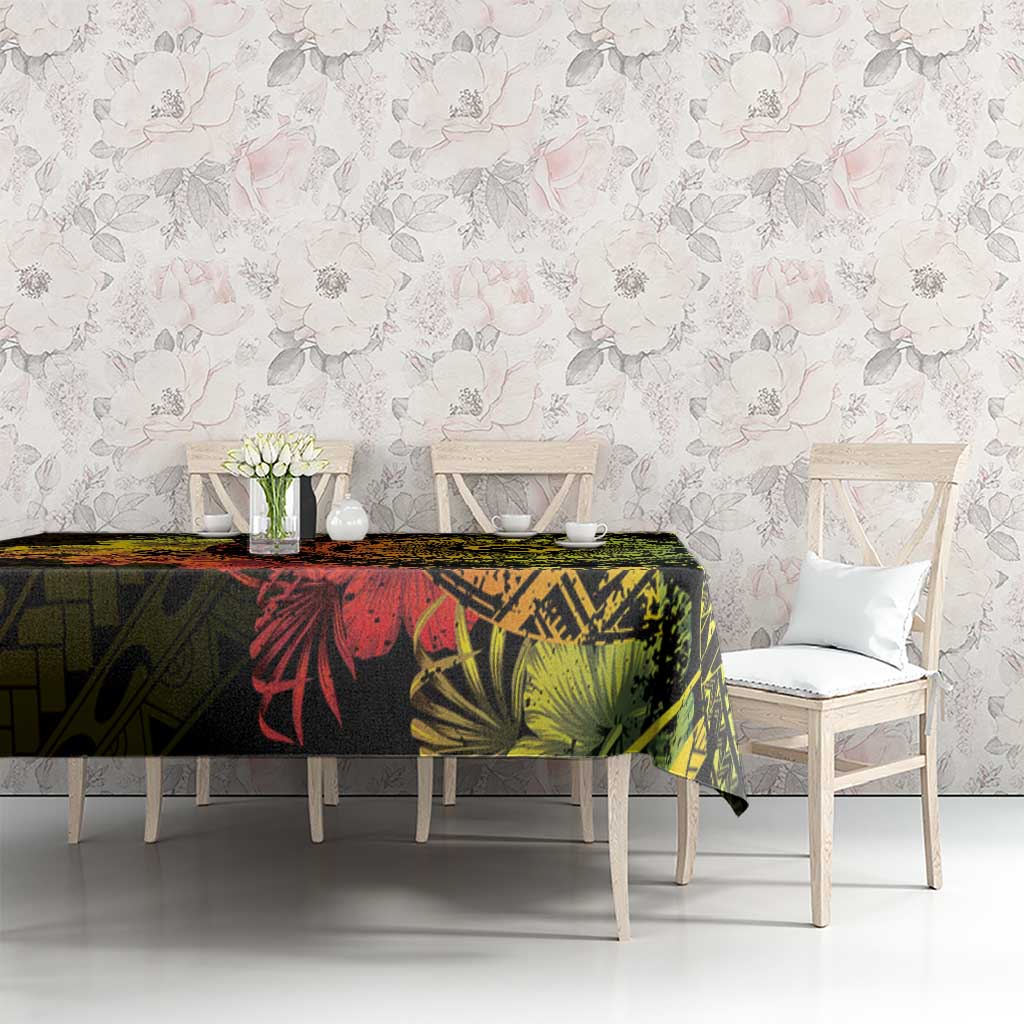 Vanuatu Tablecloth Hibisus Polynesian Pattern Reggae - Polynesian Pride