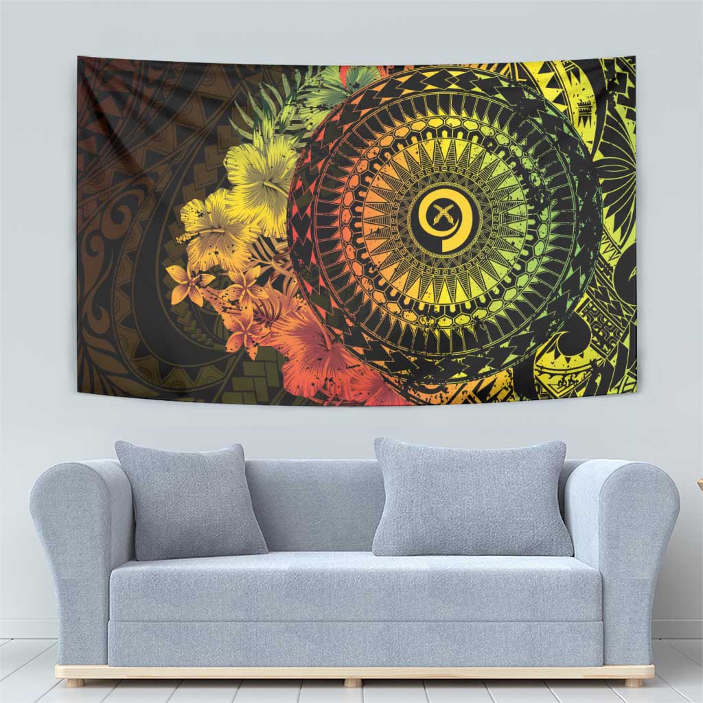 Vanuatu Tapestry Hibisus Polynesian Pattern Reggae - Polynesian Pride