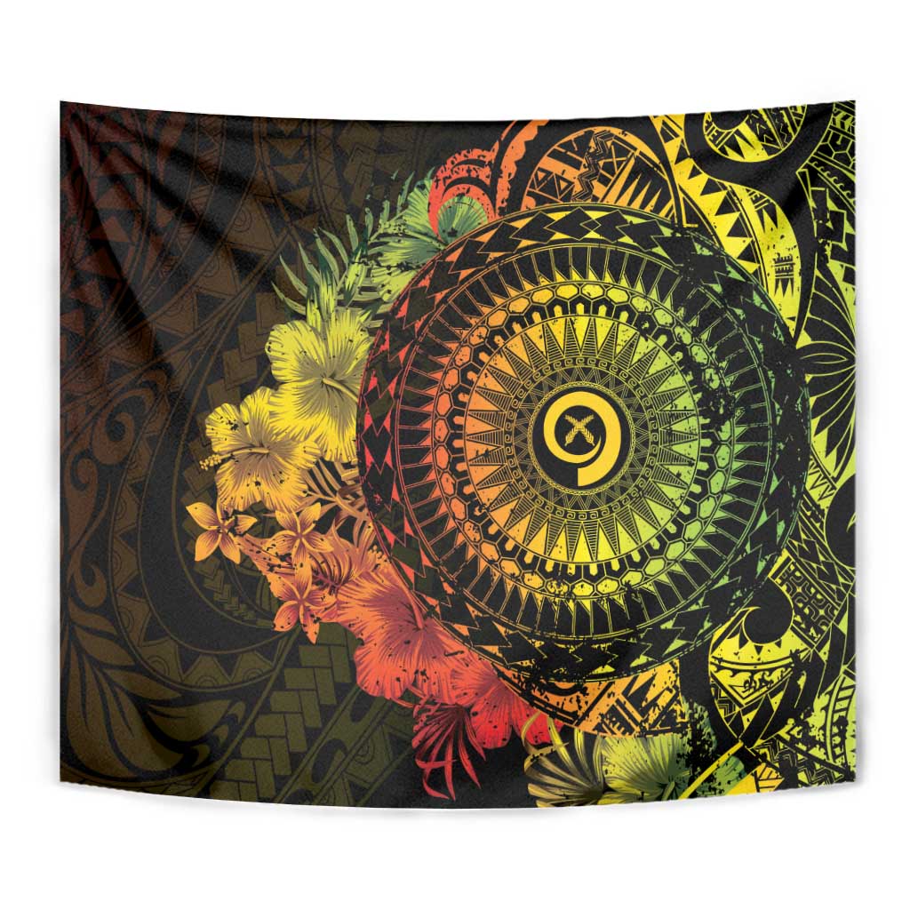 Vanuatu Tapestry Hibisus Polynesian Pattern Reggae - Polynesian Pride