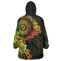 Vanuatu Wearable Blanket Hoodie Hibisus Polynesian Pattern Reggae LT14 - Polynesian Pride