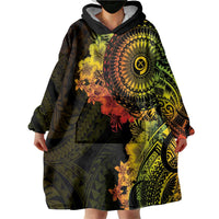 Vanuatu Wearable Blanket Hoodie Hibisus Polynesian Pattern Reggae LT14 - Polynesian Pride