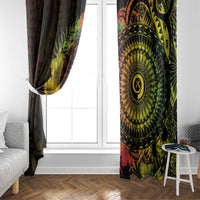 Vanuatu Window Curtain Hibisus Polynesian Pattern Reggae LT14 - Polynesian Pride