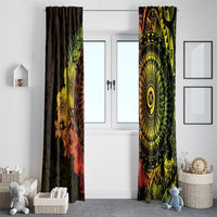 Vanuatu Window Curtain Hibisus Polynesian Pattern Reggae LT14 - Polynesian Pride