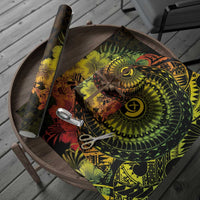 Vanuatu Wrapping Paper Hibisus Polynesian Pattern Reggae LT14 - Polynesian Pride