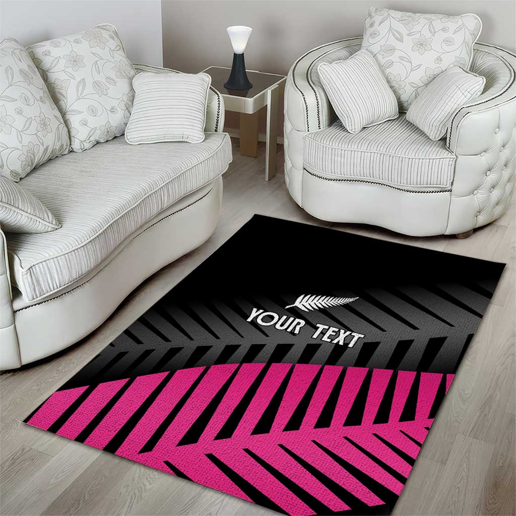 New Zealand Silver Fern Rugby Custom Area Rug 2025 All Black Go Champions LT14 - Polynesian Pride