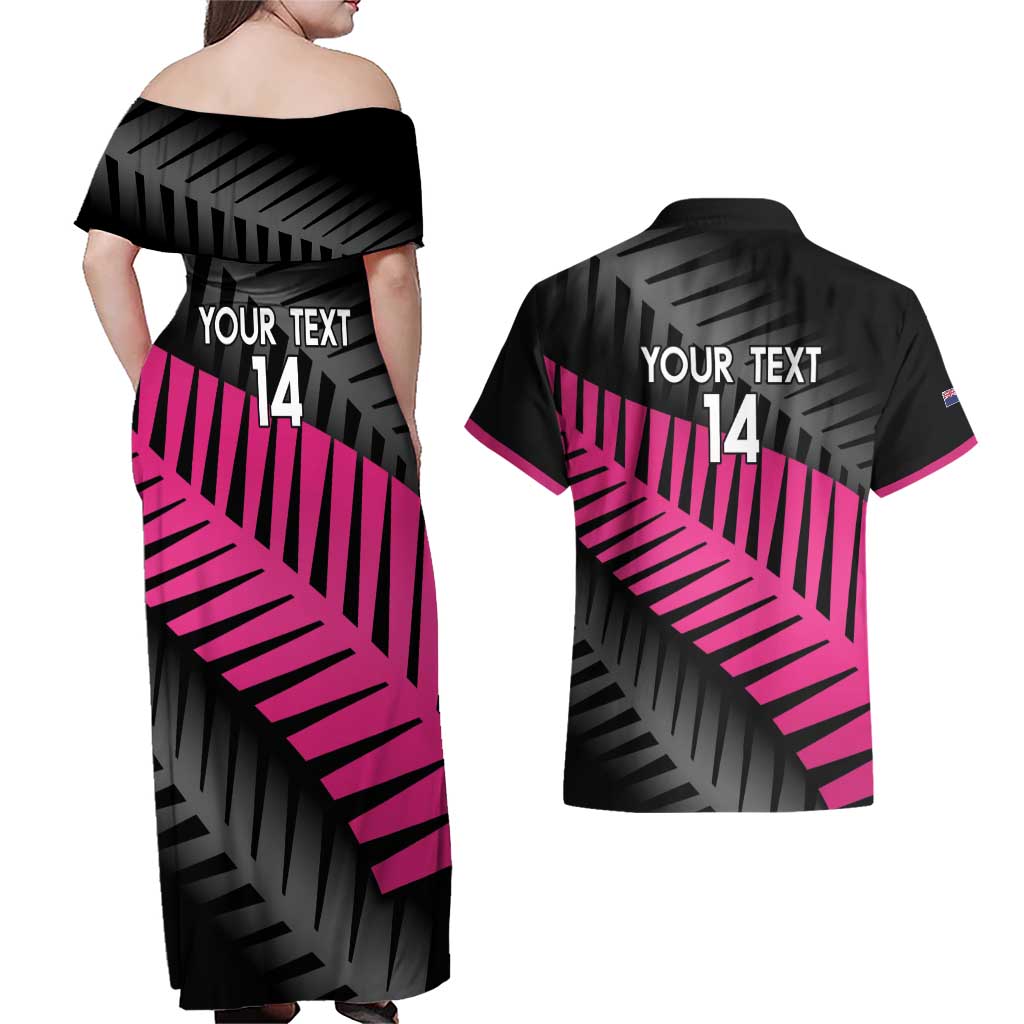 New Zealand Silver Fern Rugby Custom Couples Matching Off Shoulder Maxi Dress and Hawaiian Shirt 2025 All Black Go Champions - Polynesian Pride