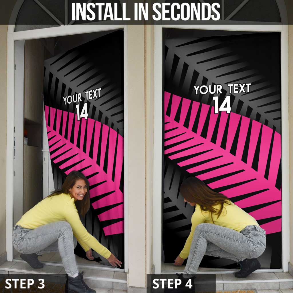 New Zealand Silver Fern Rugby Custom Door Cover 2025 All Black Go Champions - Polynesian Pride