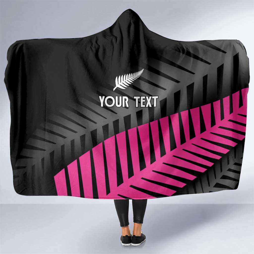 New Zealand Silver Fern Rugby Custom Hooded Blanket 2025 All Black Go Champions - Polynesian Pride