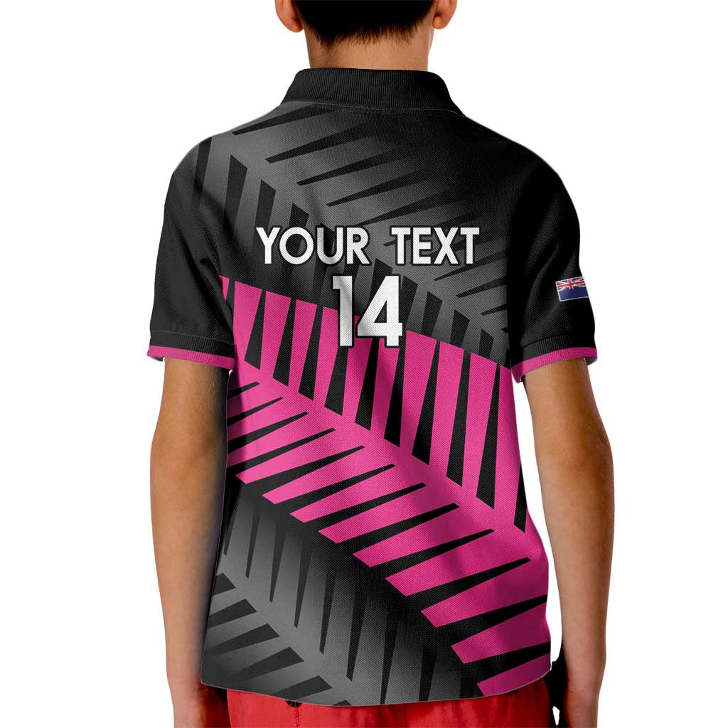 New Zealand Silver Fern Rugby Custom Kid Polo Shirt 2025 All Black Go Champions LT14 - Polynesian Pride