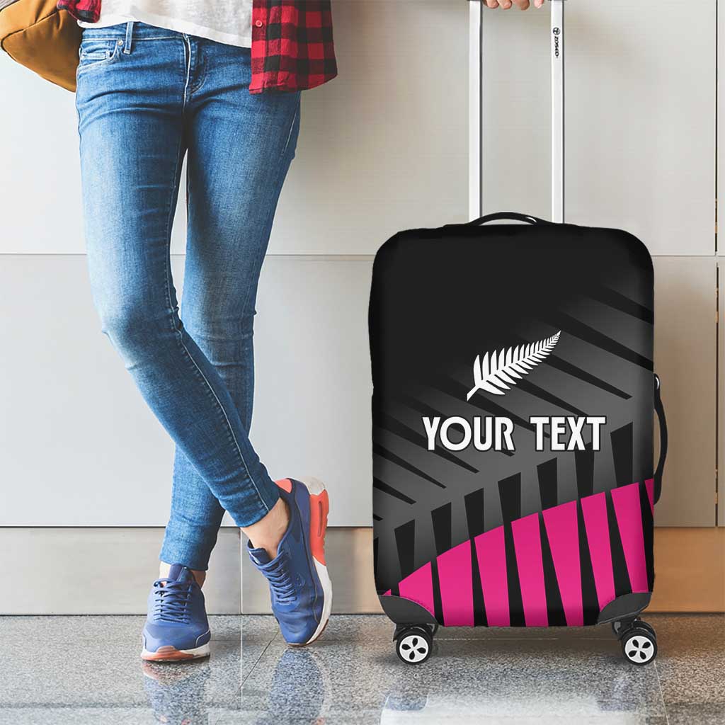 New Zealand Silver Fern Rugby Custom Luggage Cover 2025 All Black Go Champions LT14 - Polynesian Pride
