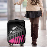 New Zealand Silver Fern Rugby Custom Luggage Cover 2025 All Black Go Champions LT14 - Polynesian Pride