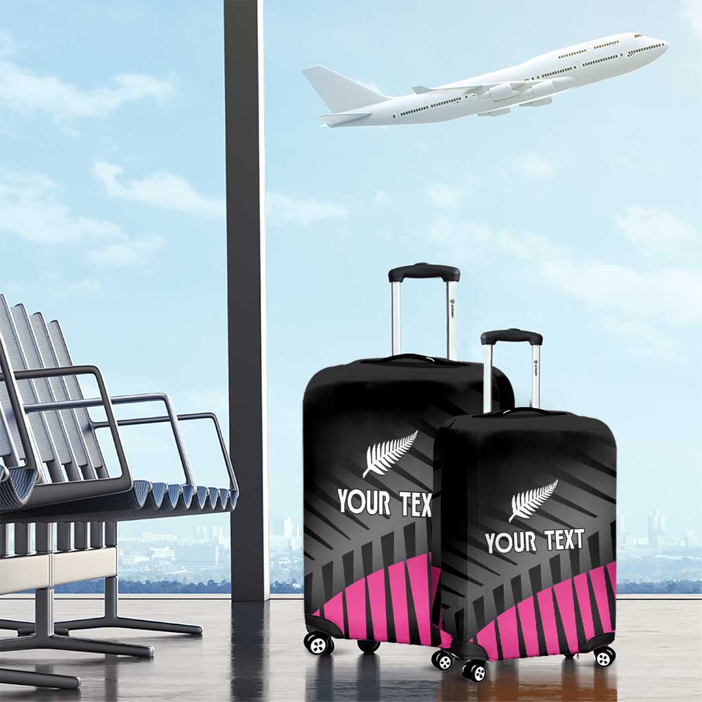 New Zealand Silver Fern Rugby Custom Luggage Cover 2025 All Black Go Champions LT14 - Polynesian Pride