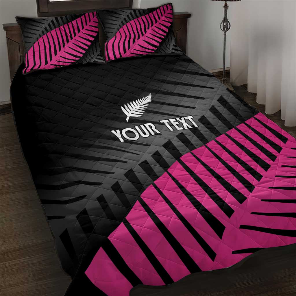 New Zealand Silver Fern Rugby Custom Quilt Bed Set 2025 All Black Go Champions - Polynesian Pride