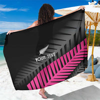 New Zealand Silver Fern Rugby Custom Sarong 2025 All Black Go Champions LT14 One Size 44 x 66 inches Black - Polynesian Pride