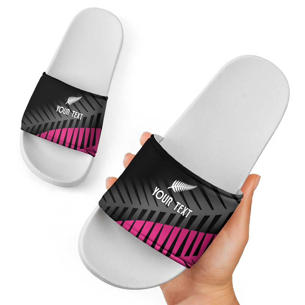 New Zealand Silver Fern Rugby Custom Slide Sandals 2025 All Black Go Champions LT14 - Polynesian Pride