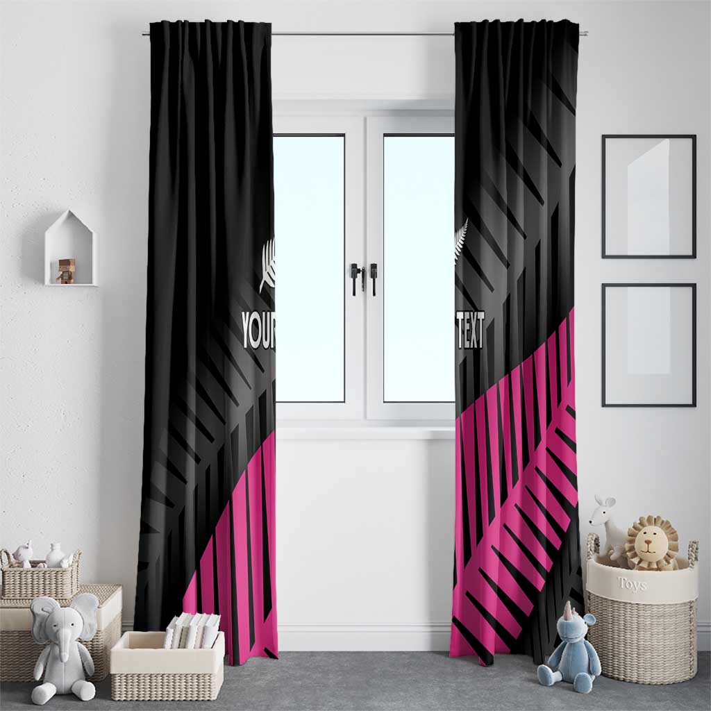 New Zealand Silver Fern Rugby Custom Window Curtain 2025 All Black Go Champions LT14 - Polynesian Pride